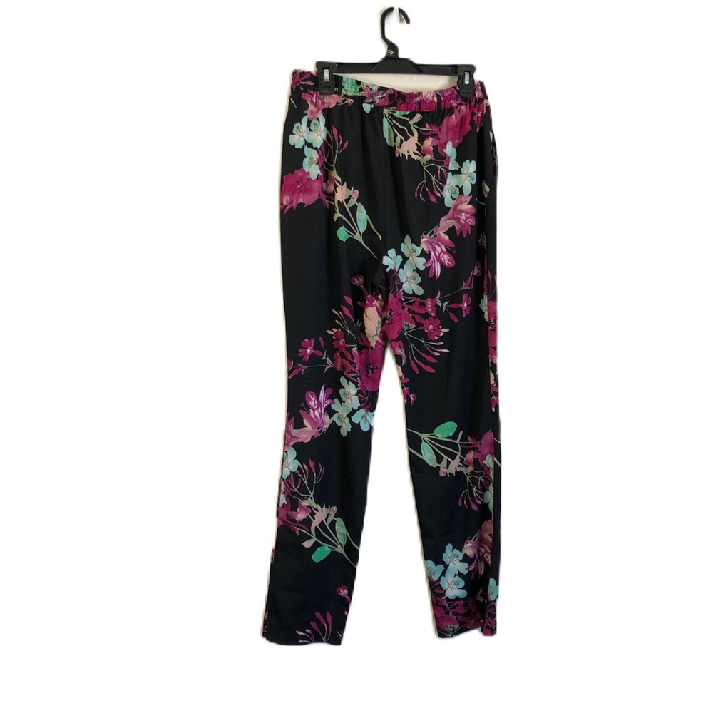 Yano Kim Black Sheer Floral Pants